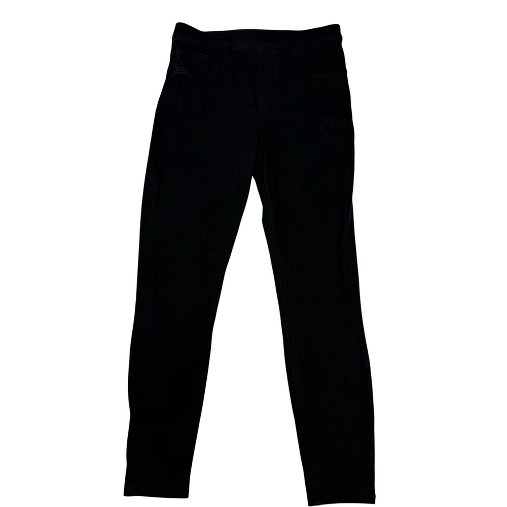 SPANX Black Jeggings, Sz M Stretch Pockets Comfort 28x27
